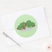 牛肉とブロッコリー中国のテイクアウト食品 ラウンドシール (封筒)