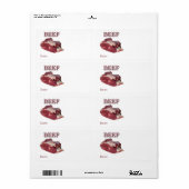 牛肉の簡単検索ラベル ラベル (フルシート)