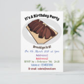 牛肉の胸元部分の漫画イラスト 招待状 (スタンド正面)