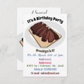 牛肉の胸元部分の漫画イラスト 招待状 (正面/裏面)