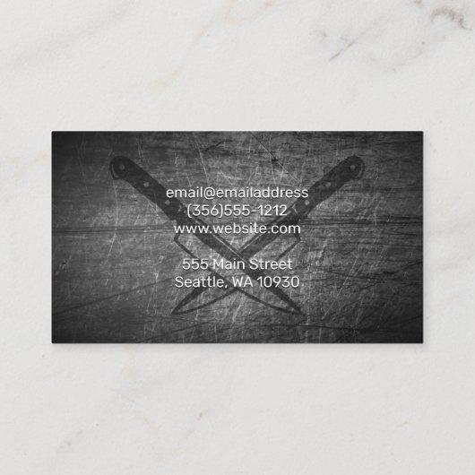 牛肉図 | 傷ついた金属 名刺 (裏面)