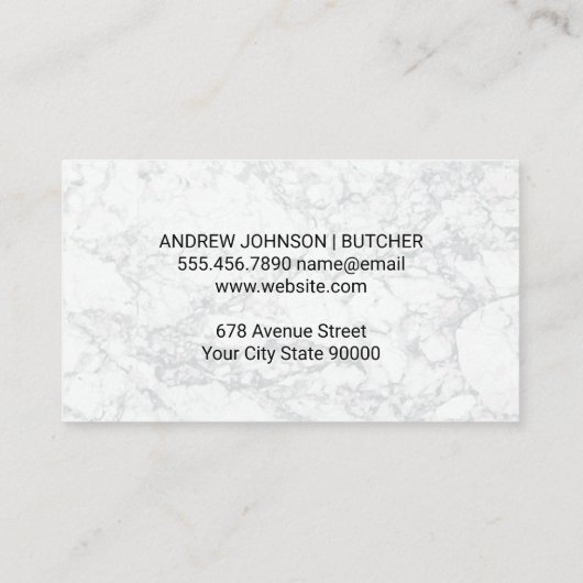 牛肉図 名刺 (裏面)