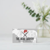 牛肉図 |肉屋 |ステーキハウス 名刺 (スタンド正面)