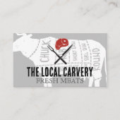 牛肉図 |肉屋 |ステーキハウス 名刺 (正面)