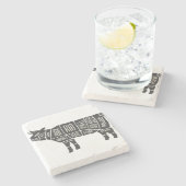 牛肉屋図 ストーンコースター (横)