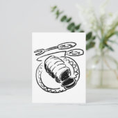 牛肉漫画の肉屋デザイン ポストカード (スタンド正面)