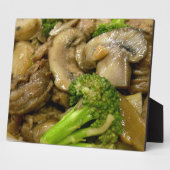 牛肉・ブロッコリー・きのこ炒め フォトプラーク (側面)