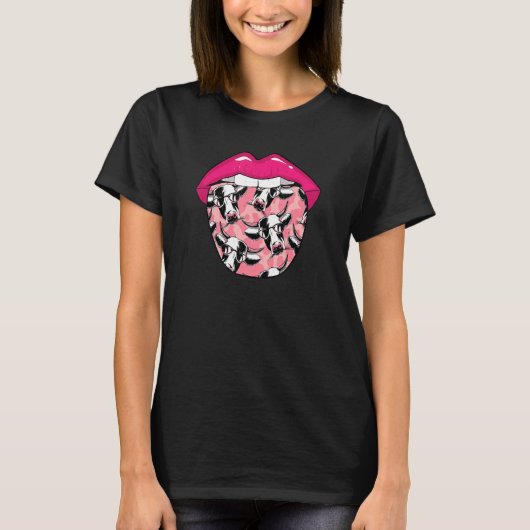 牛舌農家家畜農業牛 Tシャツ (正面)
