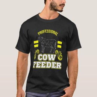 牛舎 プロフェッショナル牛飼育者 Tシャツ