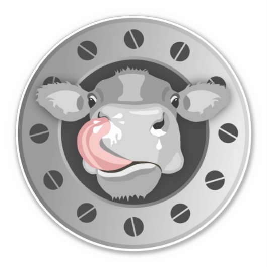 牛舐め鼻 シール (正面)