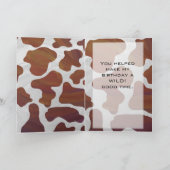 牛茶色と白モノグラム カード (内部)