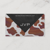 牛茶色と白モノグラム 名刺 (裏面)