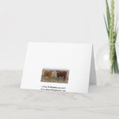 牛誕生会のユーモア カード (裏面)