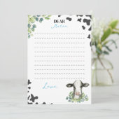 牛誕生日タイムカプセルノートメッセージカード サンキューカード (スタンド正面)