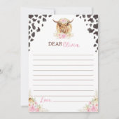 牛誕生日タイムカプセルノートメッセージカード サンキューカード (正面)