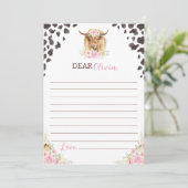 牛誕生日タイムカプセルノートメッセージカード サンキューカード (スタンド正面)