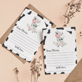 牛誕生日タイムカプセルノートメッセージカード サンキューカード