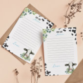 牛誕生日タイムカプセルノートメッセージカード サンキューカード