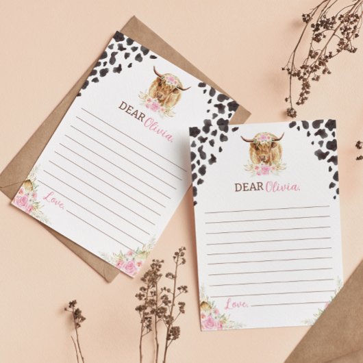 牛誕生日タイムカプセルノートメッセージカード サンキューカード