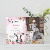 牛誕生日フォト招待状 招待状 (スタンド正面)
