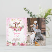 牛誕生日フォト招待状 招待状 (スタンド正面)