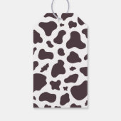 牛誕生日ブルー感謝していモーメッセージカード ギフトタグ (裏面)