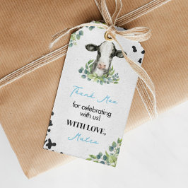 牛誕生日ベイビーシャワーサンキューユユーラベル ギフトタグ