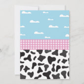 牛誕生日招待状2番目の聖い牛パーティー招待状 招待状 (裏面)