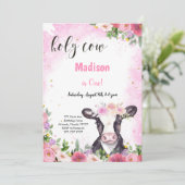 牛誕生日招待状 招待状 (スタンド正面)