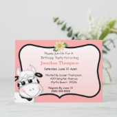 牛誕生日招待状 招待状 (スタンド正面)