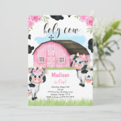 牛誕生日招待状 招待状 (スタンド正面)