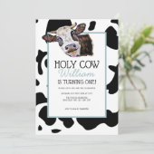 牛誕生日招待状 招待状 (スタンド正面)