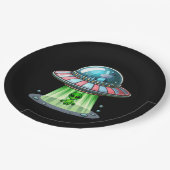 牛誘拐用エイリアン ペーパープレート (アングル)