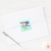 牛読の本 スクエアシール (封筒)
