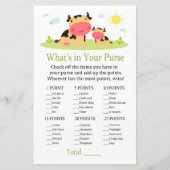 牛財布ゲームの赤ちゃんシャワーに何が (正面)