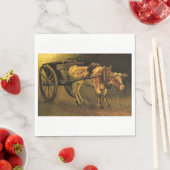 牛赤と白付きカート(ビンセント・ファン・ゴッホ) スタンダードランチョンナプキン (インサイチュ)