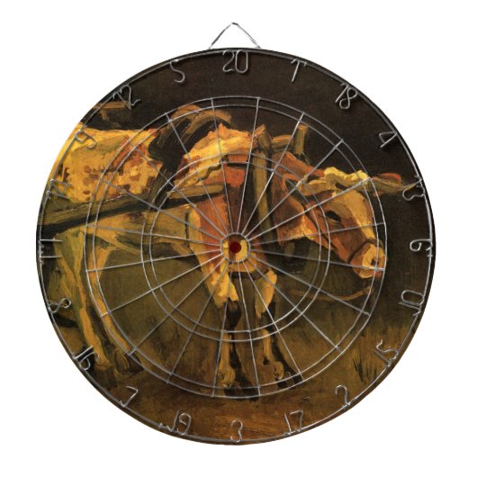 牛赤と白付きカート(ビンセント・ファン・ゴッホ) ダーツボード (正面)