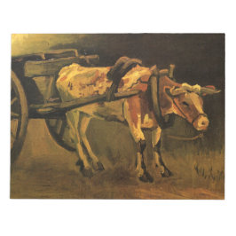 牛赤と白付きカート(ビンセント・ファン・ゴッホ) ノートパッド