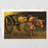 牛赤と白付きカート(ビンセント・ファン・ゴッホ) 便箋 (正面/裏面)