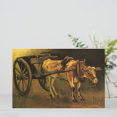 牛赤と白付きカート(ビンセント・ファン・ゴッホ) 便箋 (スタンド正面)