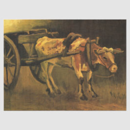 牛赤と白付きカート(ビンセント・ファン・ゴッホ) 薄葉紙