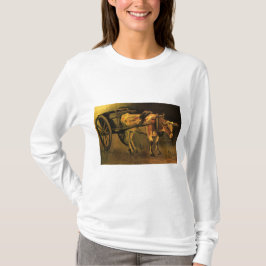 牛赤と白付きカート(ビンセント・ファン・ゴッホ) Tシャツ