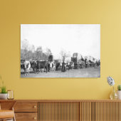 牛車の女が鞭の写真を持つ キャンバスプリント (インサイチュ (リビング))