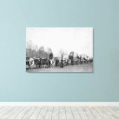 牛車の女が鞭の写真を持つ キャンバスプリント (インサイチュ (ウッドフロア))