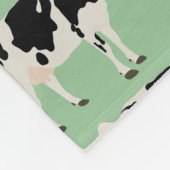 牛農場動物パターン フリースブランケット (角)