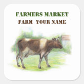 牛農場 スクエアシール (正面)