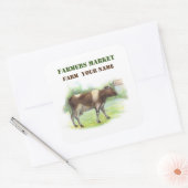 牛農場 スクエアシール (封筒)