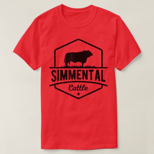 牛農家シメンタル牛 Tシャツ (デザイン正面)