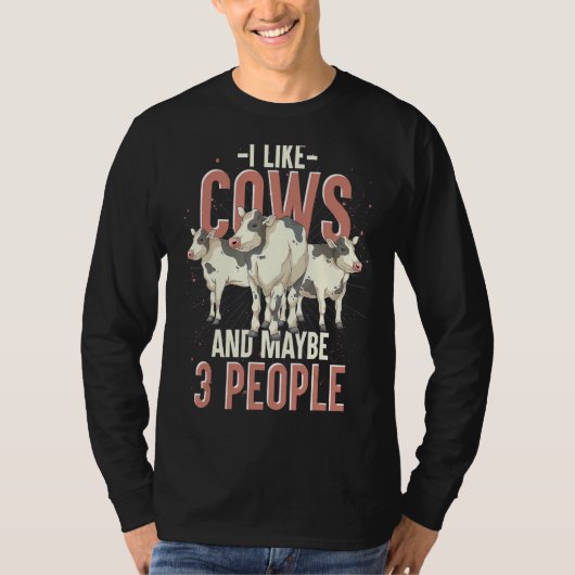 牛農家農場動物農業牛 Tシャツ (正面)