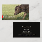 牛農業のビーフ牧場名刺 名刺 (正面/裏面)